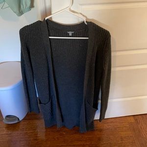 Grey cardigan sweater